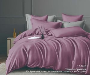 Простыня на резинке сатин 17-1610 TPX Темная орхидея