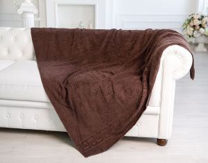 Простыня махровая, г/к, 180х220, арт. ВТ 180-220, 380 гр/м2, цвет: 915-горький шоколад