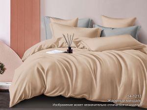 Набор: 2 наволочки сатин гл/кр диз. № 14-1213 (Поджаренный миндаль)
