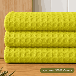 Полотенце вафельное, г/к, 230 г/м2, 40х60, арт. СW 40-60, цвет: 53209 -Оливка