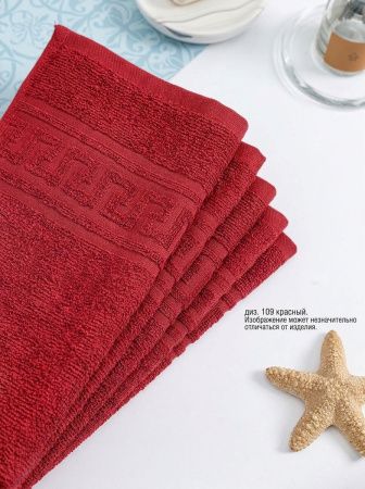 Полотенце махровое, г/к, 40х70, арт. ВТ 40-70Г, 380 гр/м2, цвет: 109-красный