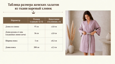 Халат женский вареный хлопок ТМ Königson диз. (17-0220) Bierne