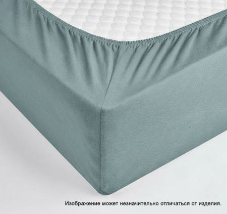 Простыня на резинке поплин цвет: Дельфин 1