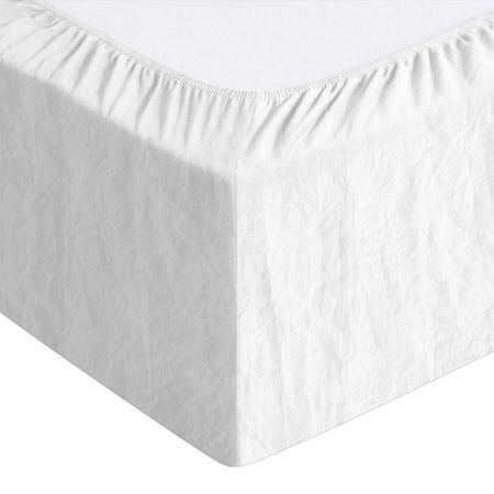 Простыня на резинке мятка цвет: Оптика белая