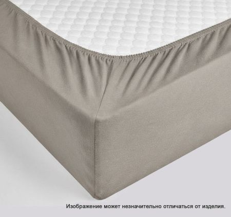 Простыня на резинке поплин цвет: Орех 1