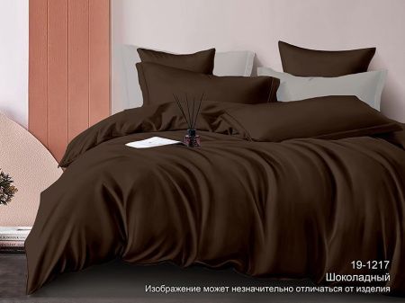 Набор: 2 наволочки сатин гл/кр диз. № 19-1217 (Шоколадный)